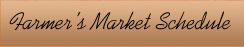 Farmers Market Schedule