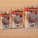 Our Maple Syrup in decorative Tin Cans